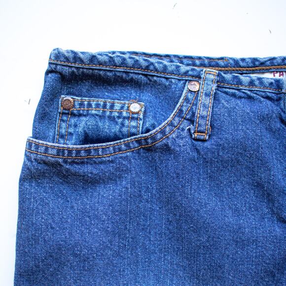 Paris Blues Originals Medium Wash Front Split Midi Jean Skirt Size Small - Picture 2 of 6